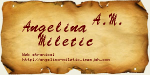 Angelina Miletić vizit kartica